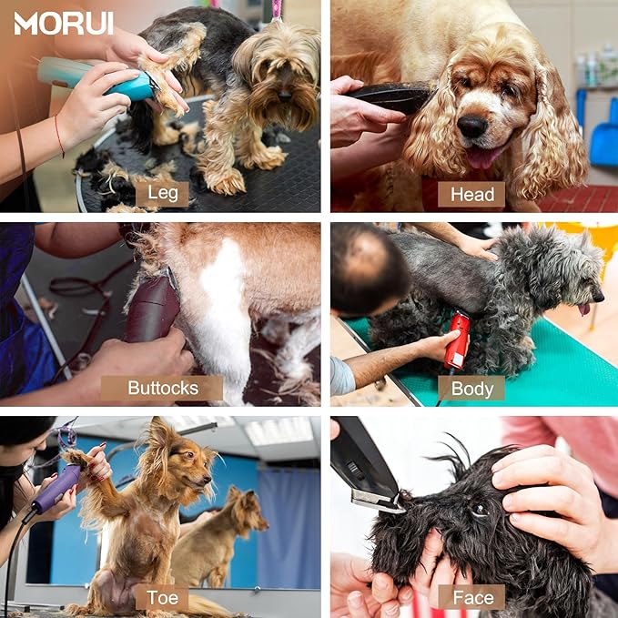 7F Cut Length 1/8"(3.2mm) Detachable Ceramic Pet Dog Clipper Blades Compatible with Most Andis,Oster A5 Wahl KM Series Clippers