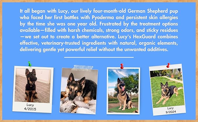 Lucy's Pet Skin Irritation Relief Shampoo - Soothes Rashes, Hot Spots, Skin Allergies, Pyoderma & More I Certified Organic Ingredients I Safe for Dogs & Cats I Unscented I 12oz