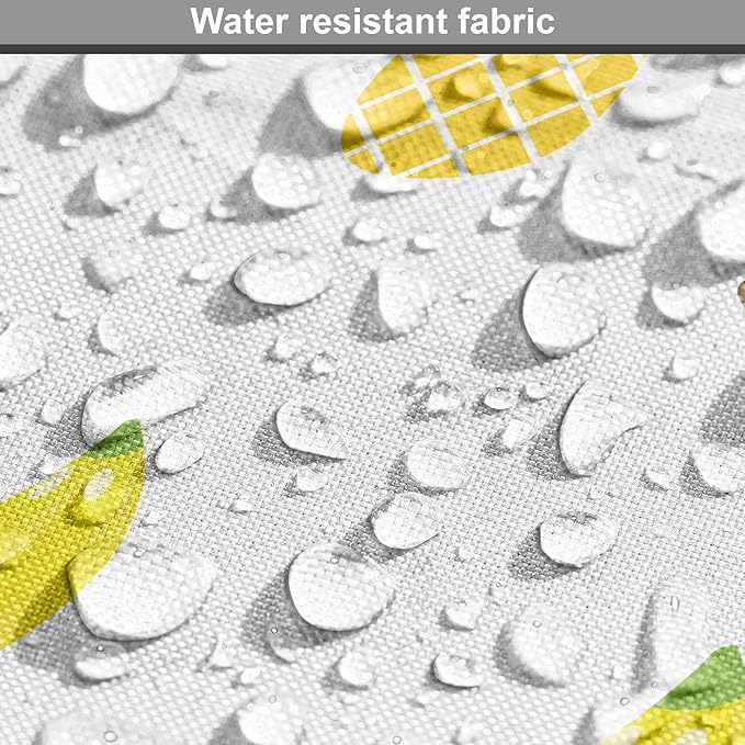 Lunarable Yellow Pineapple Dog Crate Cover, Continuous Ananas and Banana Tropical Fruits Print, Easy to Use Pet Kennel Cover for Small Dogs Puppies Kittens, 22 Inch, Yellow Green Yellow