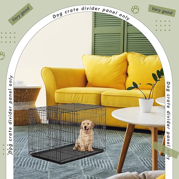 Tandefio 2 Pcs Dog Crate Divider Panel Metal Pets Divider Panel Dog Crate for Pets(36 Inches)