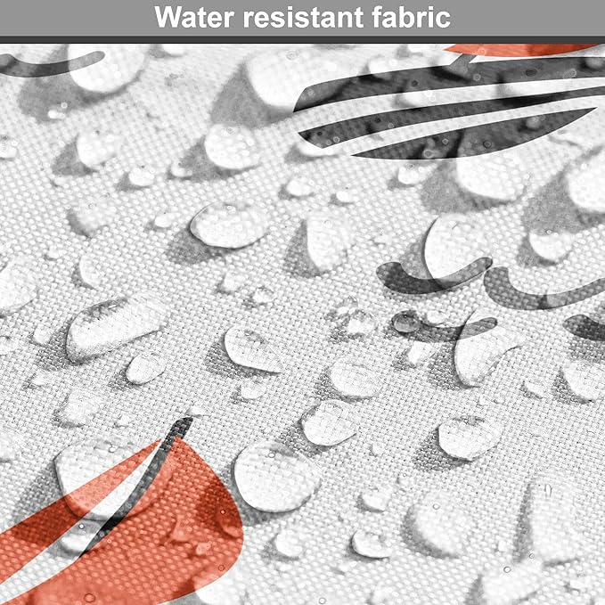 Lunarable Sail Boat Dog Crate Cover, Abstract Boat Waves Cartoon Drawing Style Geometric Pattern, Easy to Use Pet Kennel Cover for Medium Large Dogs, 36 Inch, Salmon Black Grey