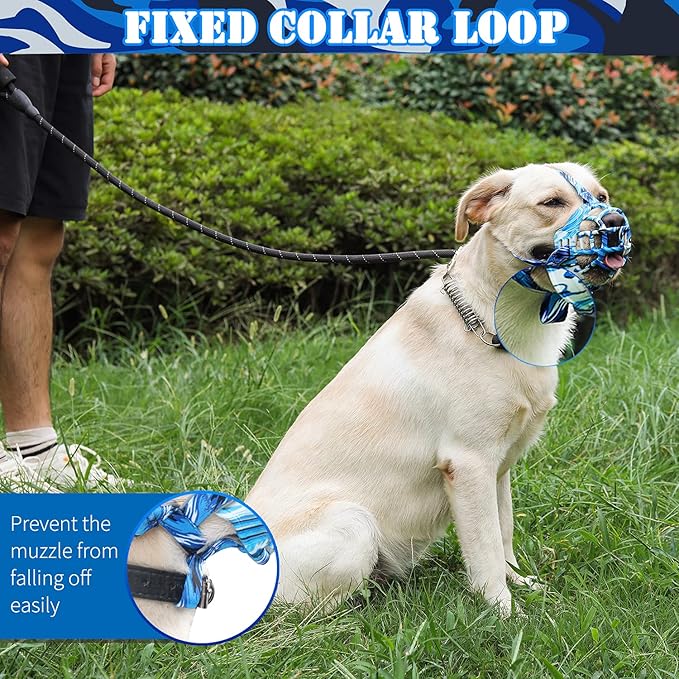 BARKLESS Dog Muzzle, Silicone Basket Muzzle for Small Medium Large Dogs, Soft Cage Muzzle Prevent Biting Chewing, Allow Drinking Panting, Suitable for German Shepherd