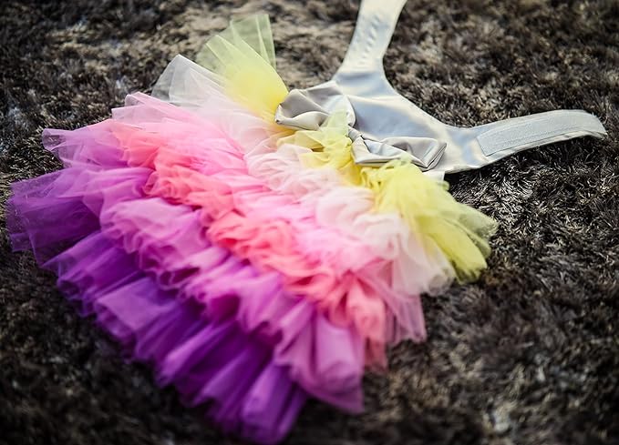 Dog Dress with Lovely Bow Puppy Dress Pet Apparel Dog Clothes for Small and Large Dogs and Cats XXL Multi Colored