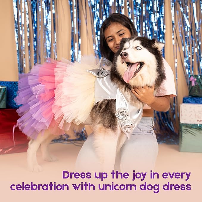 Dog Dress with Lovely Bow Puppy Dress Pet Apparel Dog Clothes for Small and Large Dogs and Cats XXL Multi Colored