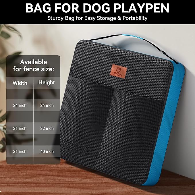 PJYuCien Dog Playpen Storage Bag ((Not Suitable for Other Brands) Fits 40" H 32" W 8 Panels Dog Pen, Designed for RV Trips,Yard and Indoor.… (40"x32"x8")