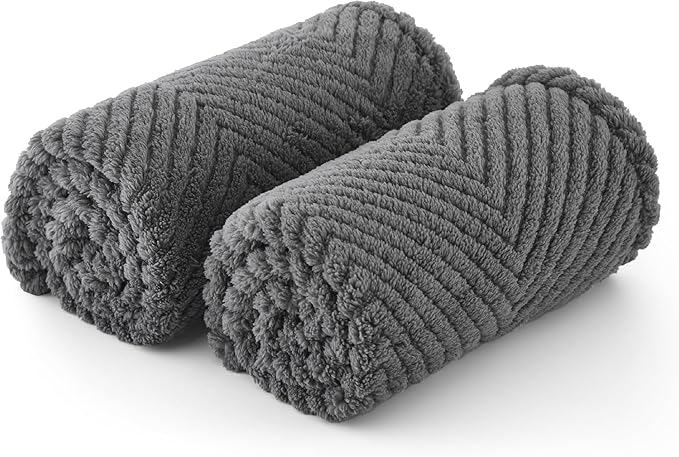 Bedsure 1 Pack 2 Dog Blankets for Small Dogs - 2pcs Washable Soft Fluffy Puppy Blanket with Premium 300GSM Coral Fleece, Cozy Cat Blankets for Indoor Cats, Fuzzy Pet Blanket for Kitten Doggy, Grey