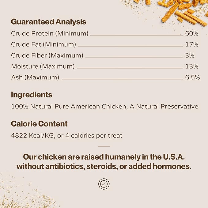 Chicken Bits: Pure Chicken Dog Treats - All Natural Treats for Dogs. Vet Approved, Limited Ingredients, Grain Free, Healthy & Nutritious Treats for Dogs (Chicken, 8oz)