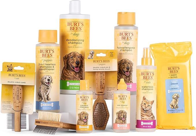 Burt's Bees for Pets Waterless Shampoo Spray for Dogs with Apple and Honey, 6pk, 99.1% Natural Origin Formulas, Waterless Dog Shampoo - Gentle Dry Shampoo for Dogs, Best Dog Shampoo, 6pk, 10 oz
