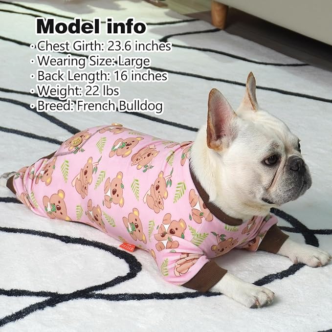 KYEESE Dogs Pajamas for Small Dogs Soft Material Stretchable Dog Jammies Cat Pajamas Dog Apparel, Koala, Small