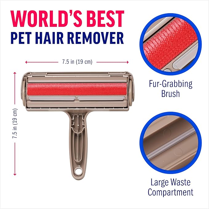 ChomChom Roller Pet Hair Remover - Reusable Dog and Cat Lint Rollers for Furniture, Couch, Car, and Clothes - Limited Dog Edition