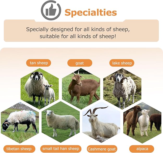 21V Cordless Electric Professional Sheep Shears, Rechargeable Sheep Clippers Cordless, Heavy Duty Animal Grooming Clippers for Sheep, Goats, Cattle and Other Farm Livestock(2 Lithium Batteries)