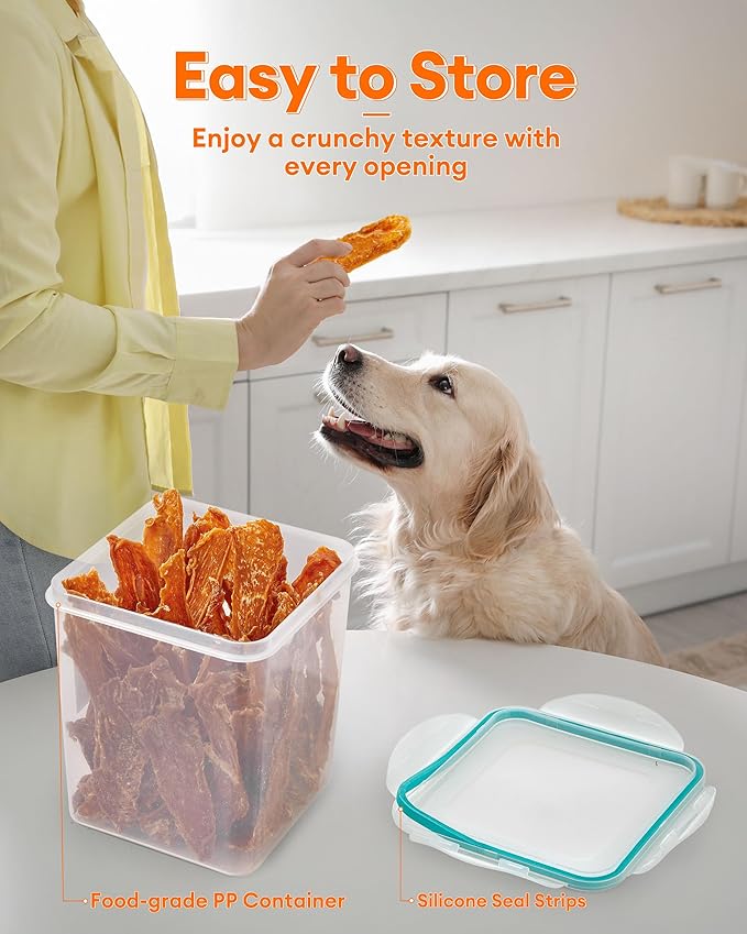 Chicken Jerky Dog Treats - All-Natural, High-Protein 17.63 oz Sealed Box, Single-Ingredient, Preservative-Free, Gluten-Free, Perfect for Training & Healthy Snacking