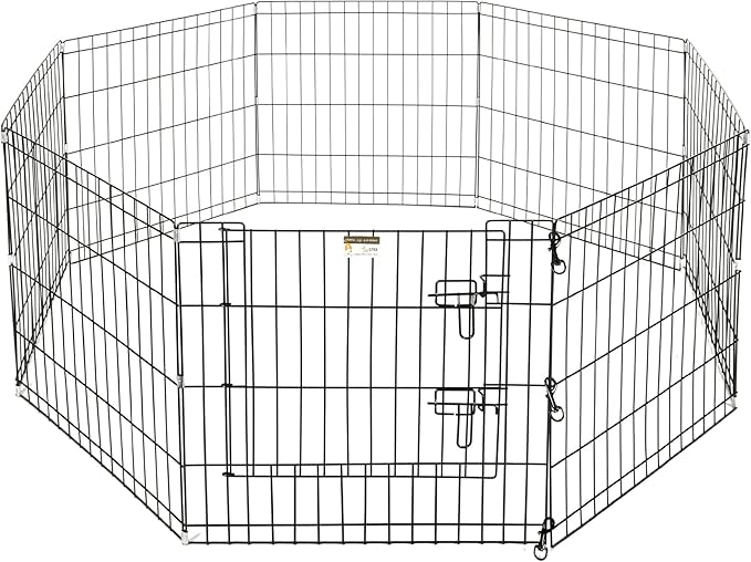 Pet Trex 24" Exercise Playpen for Dogs Eight 24" x 24" High Panels with Gate