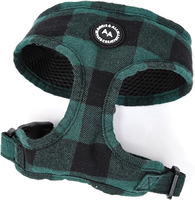 Angie and Allie Organic Cotton Dog Harness,No Pull Pet Harness with Leash D-Ring,Adjustable Soft Padded Dog Vest,Comfortable,Sustainable,Breathable and Stylish for Your Canine Companion