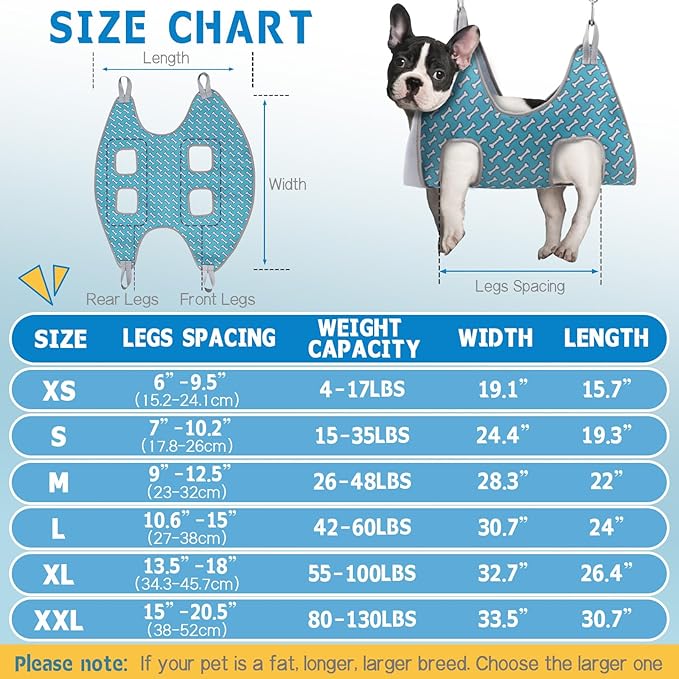 Supet Cat Grooming Hammock Harness for Cats Dogs, Relaxation Cat Nail Clipper Hammock, Restraint Dog & Small Animal Leashes Sling for Groomingk for Nail Trimming