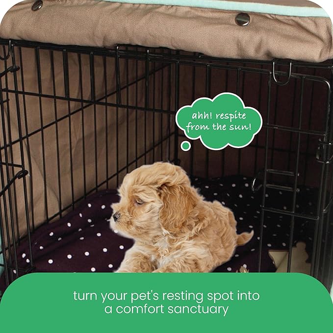 Molly Mutt Wild Horses Dog Crate Cover, 100% Cotton Canvas Cover with 2 Roll-Up Panels, Ideal for Dog or Cat Crate, Durable, Washable, and Free of Harmful Chemicals, 24" x 18" x 21"