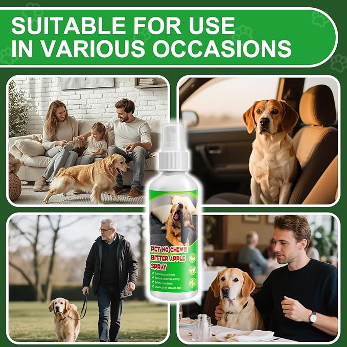 Bitter Spray for Dogs, Dog Spray to Keep Dogs from Chewing Furniture & Anti Biting, Extra Strength No Chew Spray for Dogs, Suitable for Indoor and Outdoor
