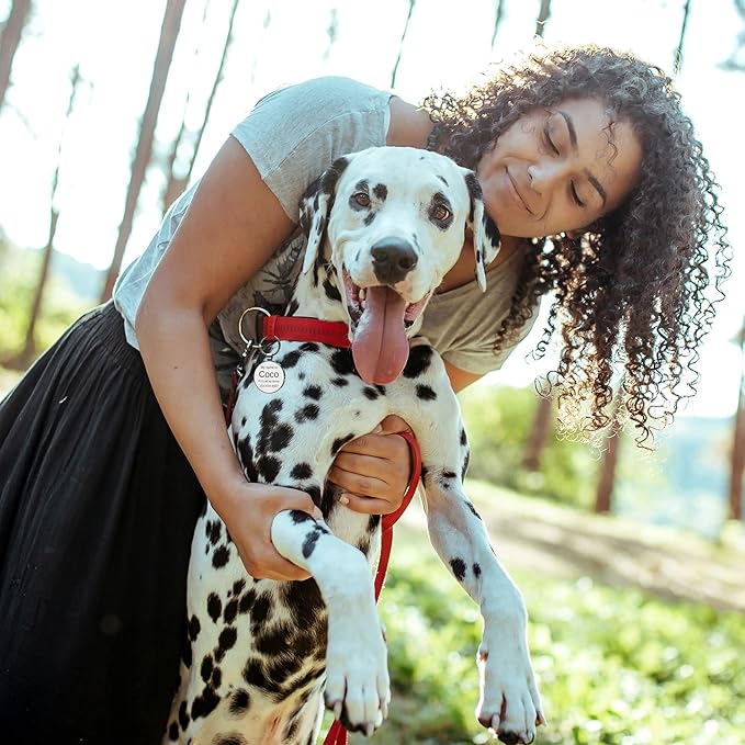 QR Code Dog Tag,Dog Tags Personalized for Pets, Custom Dog Name ID Tags Personalized Dog and Cat Tags -Free Online&Scan QR Receive Instant Location Alert Email