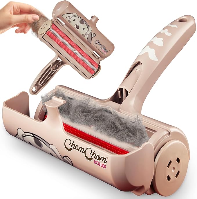 ChomChom Roller Pet Hair Remover - Reusable Dog and Cat Lint Rollers for Furniture, Couch, Car, and Clothes - Limited Dog Edition