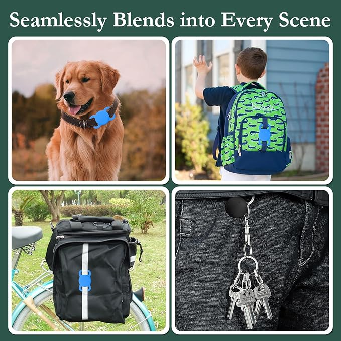 Pet Tracker for Dogs, Smart Bluetooth Location Tracker, MFi Certificated Tracking Device, Waterproof,No Monthly Fee, Works with Find My Not GPS Tracker (iOS Only) (Sky Blue)