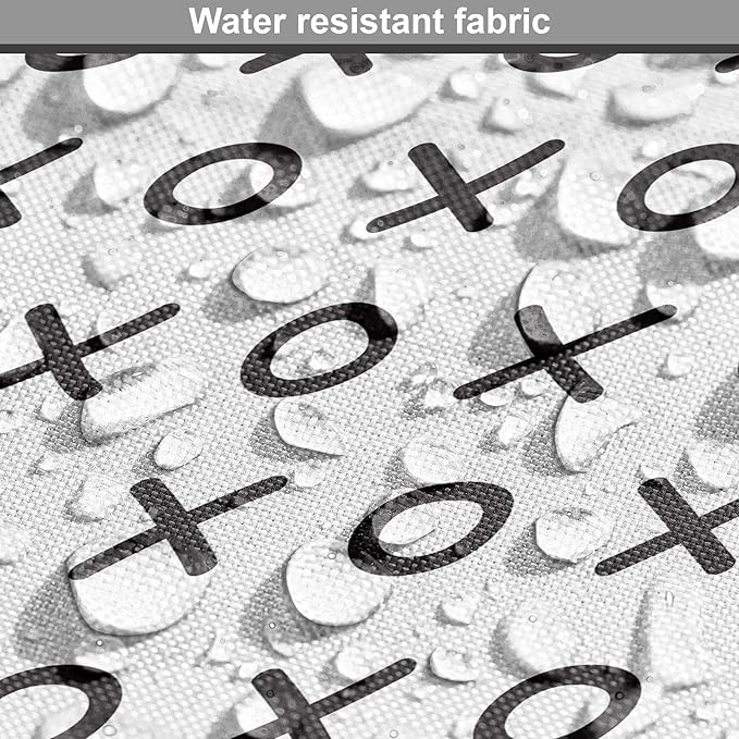 Ambesonne XOXO Dog Crate Cover, Simplistic and Monochrome Design of Letters X and O Modern Art Print, Easy to Use Pet Kennel Cover for Medium Large Dogs, 42 Inch, Grey Charcoal