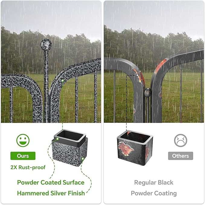 Mr Ironstone Dog Playpen with Anti-Rust Coating – 40" Height 8 Panels Portable & Foldable Indoor/Outdoor Pet Fence for Large, Medium, or Small Dogs – Durable Exercise Pen