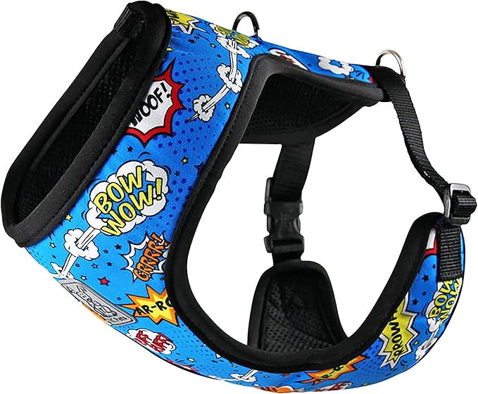 RC Pet Products Cirque Soft Walking Dog Harness, Large, Comic Sounds