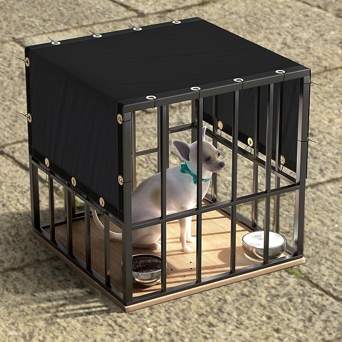 ColourTree 2' x 11' Black Custom Size Shade Cloth with Grommets - 90% Sunblock, Durable Mesh Fabric Tarp for Dog Kennel Cover, Fence Privacy Screen, Greenhouse, Chicken Coop & Pet Playpen