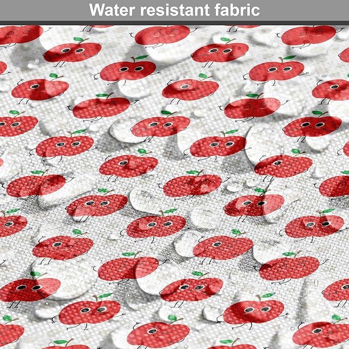 Lunarable Fruits Dog Crate Cover, Apple Fruit on Faded Dots Backdrop Fun Happy Pattern, Easy to Use Pet Kennel Cover for Small Dogs Puppies Kittens, 22 Inch, Red Green Black