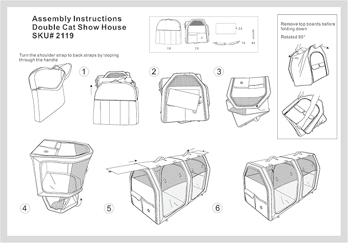Cat Show House Portable Dog Kennel (Shelter) Red/Cream/Tan