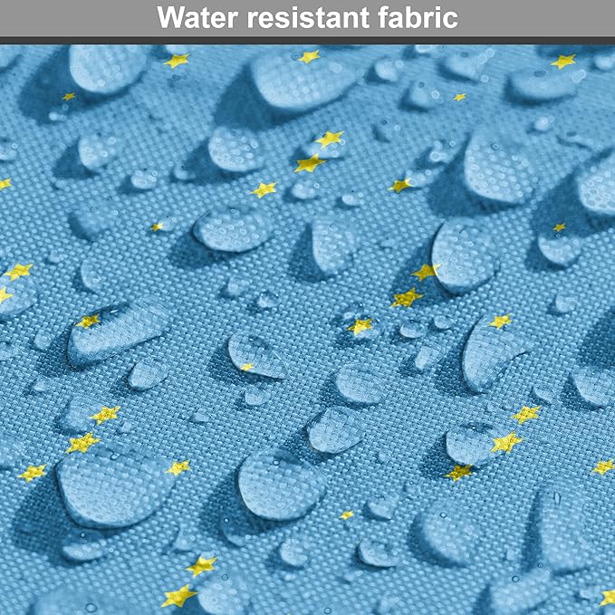 Lunarable Yellow and Blue Dog Crate Cover, Stars in The Sky Themed Vibrant Colored Celestial Pattern, Easy to Use Pet Kennel Cover for Medium Large Dogs, 42 Inch, Blue Yellow