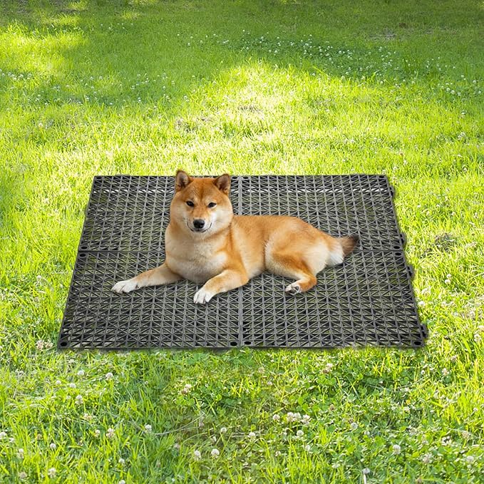 8 PCS Kennel Deck Kennel Flooring for Outdoor Dog Enclosure Dog Pens Outside Keeping The Dog Away from The Ground(11.8inch*11.8inch)