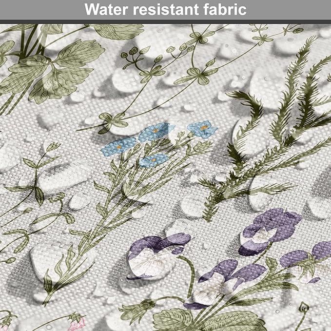 Ambesonne Floral Dog Crate Cover, Vintage Garden Plants Herbs Flowers Botanical Classic Design Art, Easy to Use Pet Kennel Cover for Medium Large Dogs, 48 Inch, Pink Blue