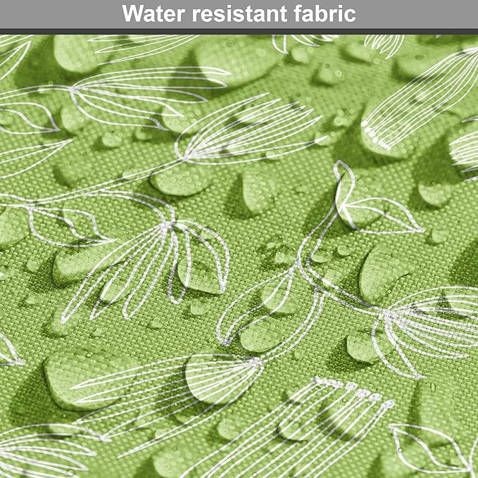 Ambesonne Floral Dog Crate Cover, Vintage Inspired Simplistic Outline Flowers Nature Botany Art Repetition, Easy to Use Pet Kennel Cover for Small Dogs Puppies Kittens, 22 Inch, Lime Green and White