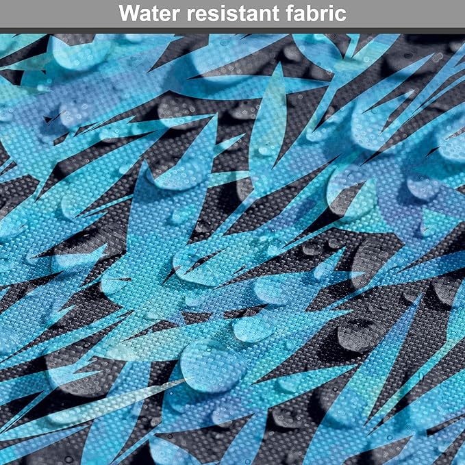 Lunarable Leaf Print Dog Crate Cover, Watercolor Hawaiian Inspired Nature Exotic Silhouettes on Dark Back, Easy to Use Pet Kennel Cover for Medium Large Dogs, 24 Inch, Violet Blue Turquoise