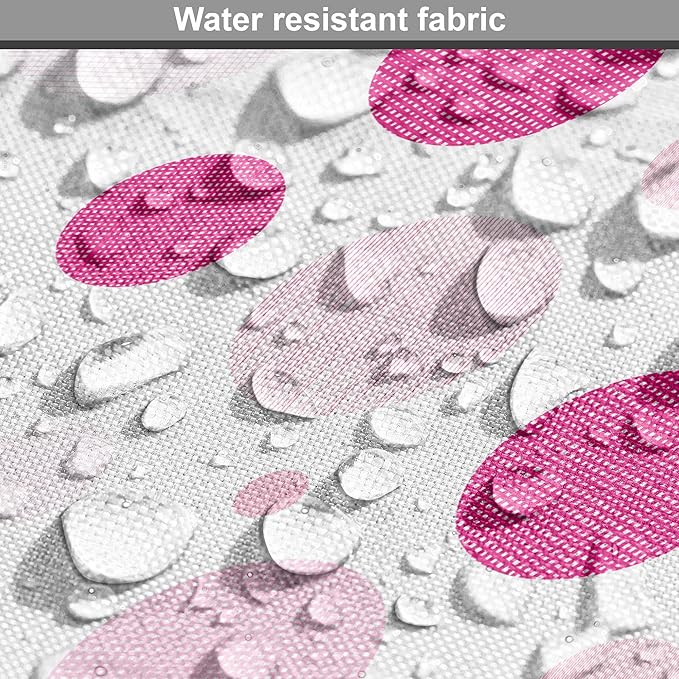 Ambesonne Abstract Dog Crate Cover, Pastel Circles Geometric Round Ovals with Hand Drawn Wavy Stripes, Easy to Use Pet Kennel Cover for Medium Large Dogs, 48 Inch, Magenta Pale Pink