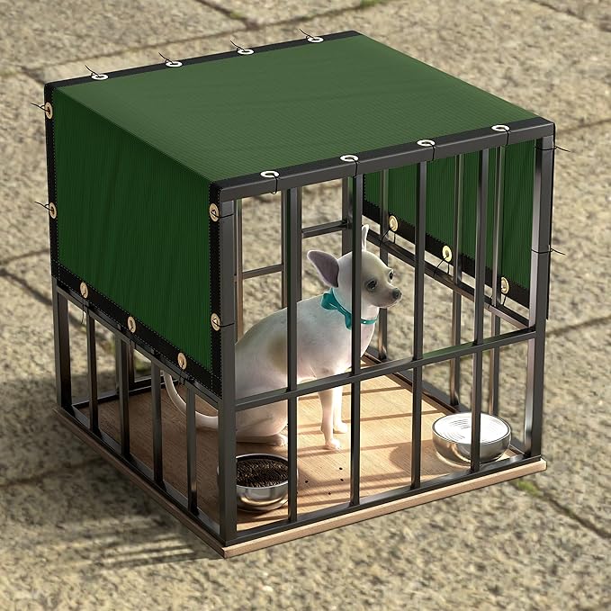 ColourTree 3' x 4' Green Custom Size Shade Cloth with Grommets - 90% Sunblock, Durable Mesh Fabric Tarp for Dog Kennel Cover, Fence Privacy Screen, Greenhouse, Chicken Coop & Pet Playpen