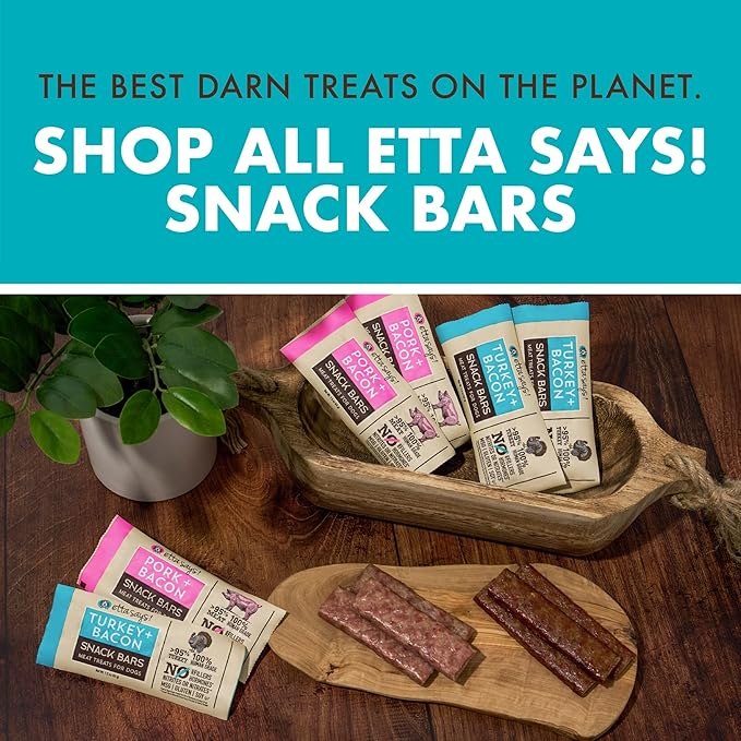 etta says! Meat Treats for Dogs – Turkey & Bacon – Made in The USA, Human Grade, No Added Hormones, No Nitrates or Nitrites (6 Count Pack of 1)