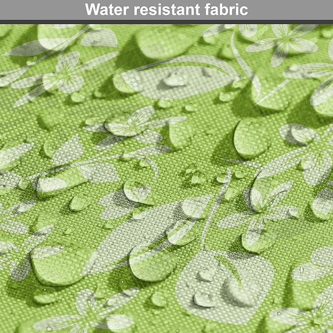 Lunarable Green Dog Crate Cover, Flourishing Spring Flowers Fresh Summer Meadow Themed Graphic Flora Print, Easy to Use Pet Kennel Cover for Cats & Medium Dogs, 30 Inch, Apple Green Pale Green