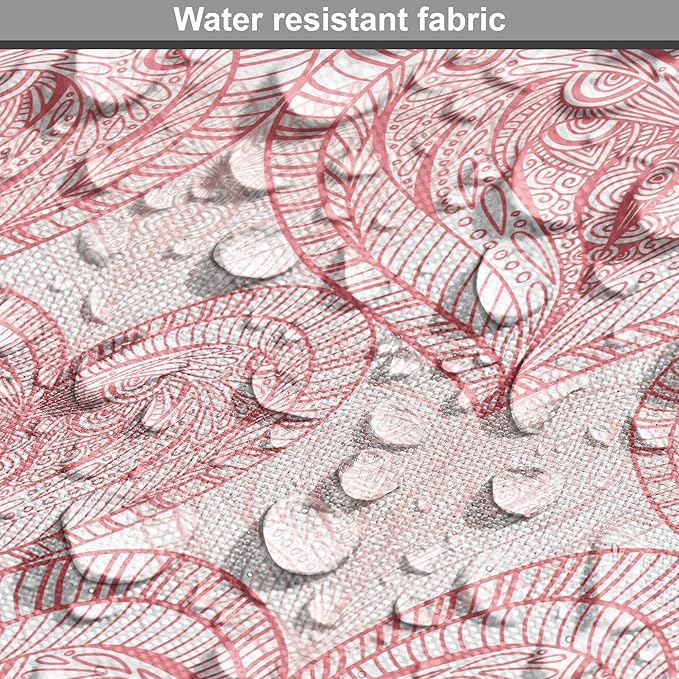 Ambesonne Heart Dog Crate Cover, Love Themed Pastel Zentangle Ornament Valentine's Day Romance Repetition, Easy to Use Pet Kennel Cover for Small Dogs Puppies Kittens, 22 Inch, Pink White