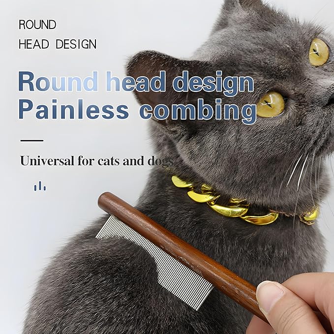 5 Pack Dog Slicker Brush,Wooden Handle Grooming Brush for Shedding & Grooming Short Long Haired Pets,Removes Loose Fur, Undercoat, Tangled for Sensitive Skin of Cats,Easy to Cleaning