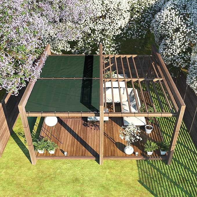 ColourTree 4' x 18' Green Custom Size Shade Cloth with Grommets - 90% Sunblock, Durable Mesh Fabric Tarp for Dog Kennel Cover, Fence Privacy Screen, Greenhouse, Chicken Coop & Pet Playpen