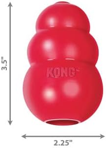 KONG Classic Stuffable Dog Toy - Fetch & Chew Toy for Dogs - Treat-Filling Capabilities & Erratic Bounce for Extended Play Time - Durable Natural Rubber Material - for Medium Dogs