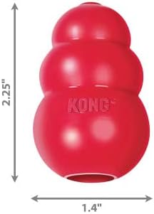 KONG Classic Stuffable Dog Toy - Fetch & Chew Toy for Dogs - Treat-Filling Capabilities & Erratic Bounce for Extended Play Time - Durable Natural Rubber Material - for Extra Small Dogs