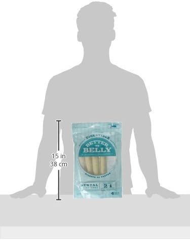 Better Belly Highly Digestible Rawhide Dental Chews, Treat Your Dog to a Chew with NO Artificial Colors or Flavors 4 Count (Pack of 1)