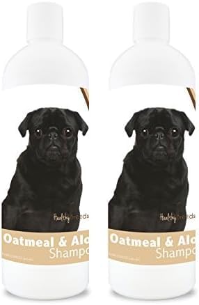 Healthy Breeds Pug Oatmeal Shampoo with Aloe 16 oz (Pack of 2)