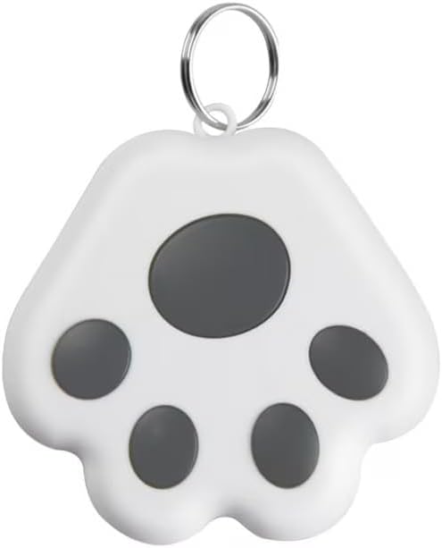 Dog Collar GPS Tracker, Paw Print Design, Multi-Color (Grey)