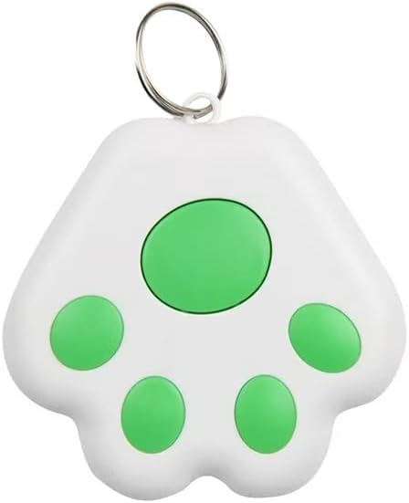 Dog Collar GPS Tracker, Paw Print Design, Multi-Color (Green)