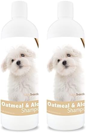 Healthy Breeds Maltese Oatmeal Shampoo with Aloe 16 oz (Pack of 2)