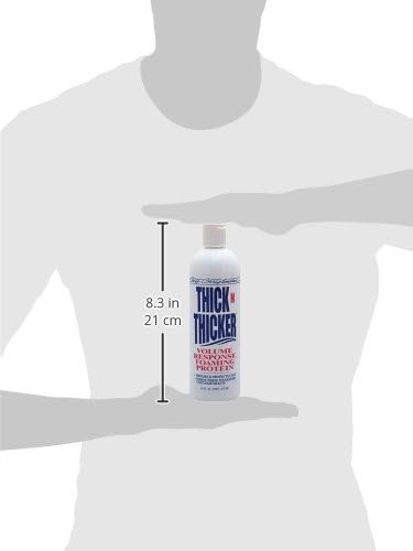 Chris Christensen Thick N Thicker Response Foaming Protein Dog Conditioner, Locks in Thickness & Adds 400x The Volume, Pro-Vitamin Formula, All Coat Types, Made in USA, 16 oz